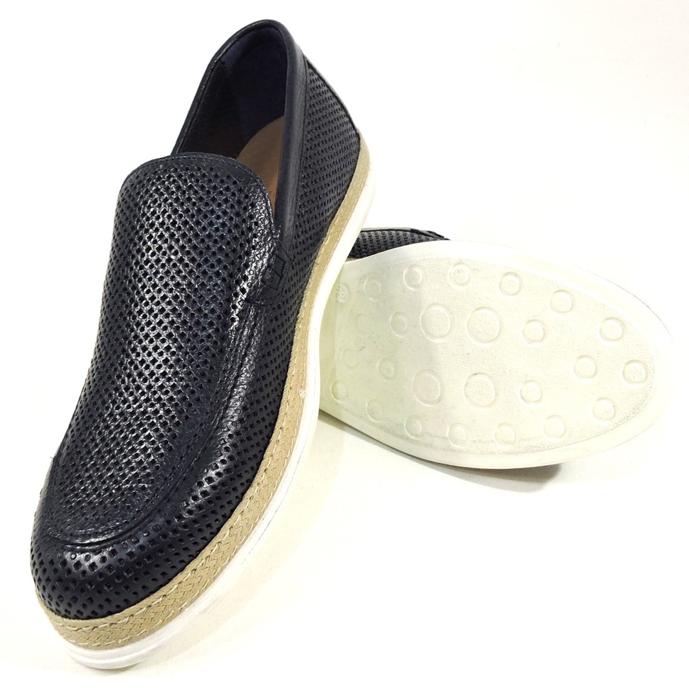 PRINCIPE DI BOLOGNA ๐ฎ๐น MEN'S BLUE SOFT LEAHER SUMMER FLAT LOAFERS - Picture 7 of 7